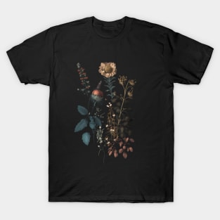 Dark, moody Botanical Illustration T-Shirt